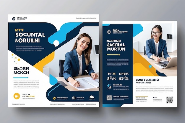 Digitale marketing social media post sjabloon business marketing flyer ontwerp