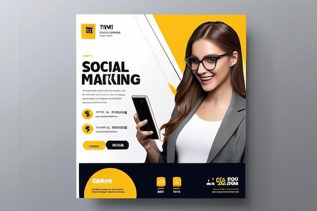 Digitale marketing social media post sjabloon business marketing flyer ontwerp