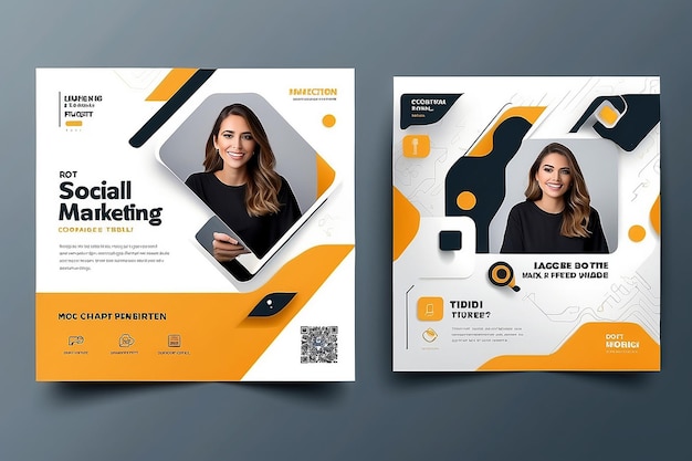 Digitale marketing Social Media Post Template Digitale marketingbureau Square Flyer Template