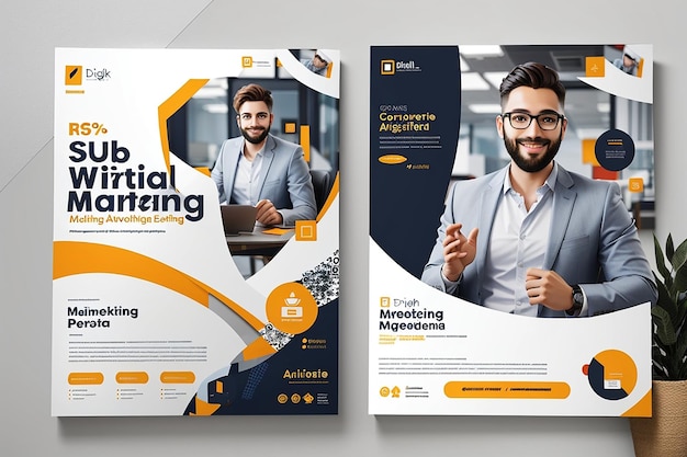 Digitale marketingbureau en Corporate Social Media Post Template