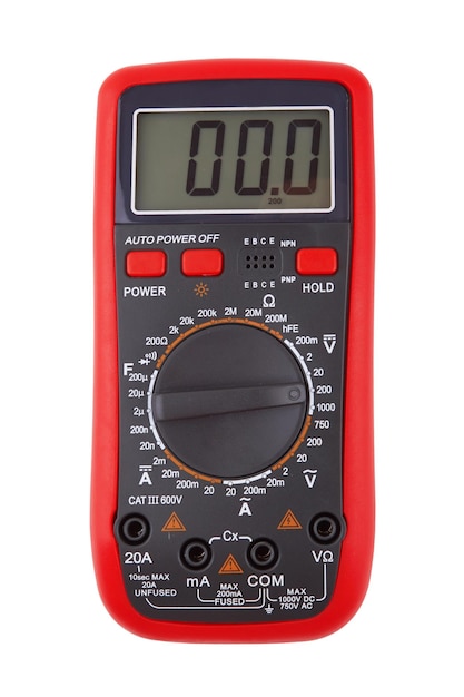 Foto digitale multimeter geïsoleerd