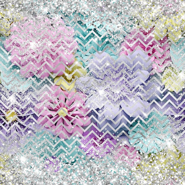 Foto digitale papier naadloos patroon glitter achtergrond