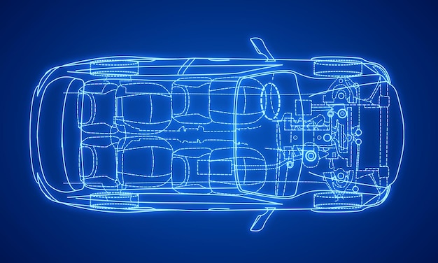 Digitale rode auto ontwerp achtergrond