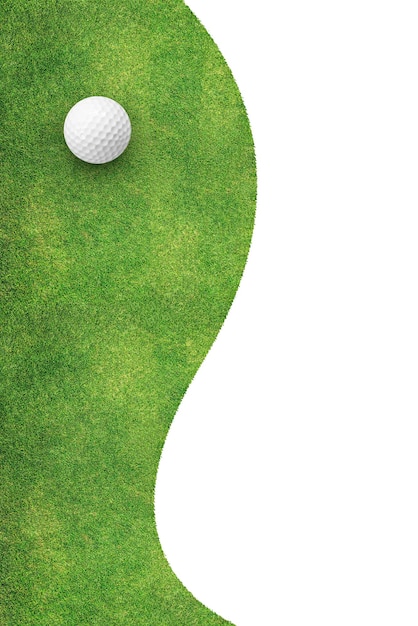 Foto digitale samengestelde afbeelding van een golfbal op het gazon