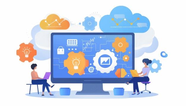 Digitale technologie technische cloud ondersteuning klantenservice concept de ondersteuning van gegevensuitwisseling