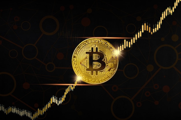 Digitale valuta bitcoin achtergrond