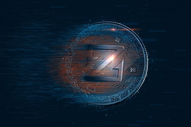 Digitale ZCoin-munt. Cryptocurrency-concept