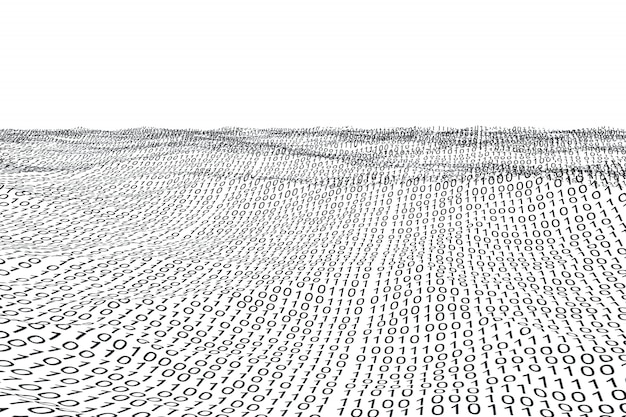 Digitally generated binary code landscape