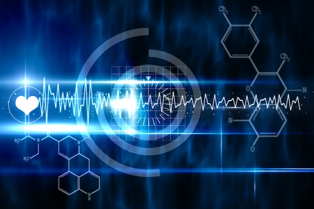 Progettazione di tecnologia blu generata digital con il cerchio