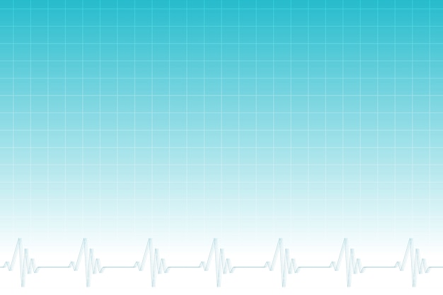 Linea di ecg generata digitalmente sulla griglia blu