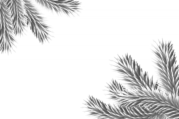 Digitally generated fir tree branches