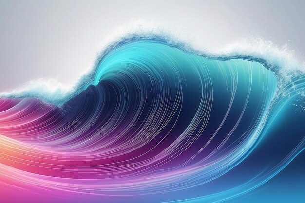 Photo digitally generated image of abstract wave concept of fintech technology new banking and cloud technology