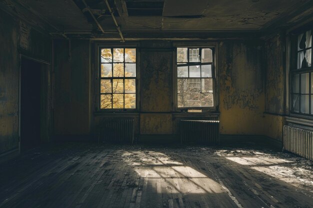 Dilapidated Abandoned room Generate Ai