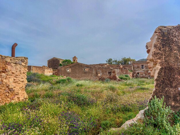 Dilapidated mansion in the country