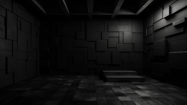 클린룸 스튜디오에서 슬랜트를 사용하여 신기한 희미한 방 기초 크리에이티브 리소스 AI 생성