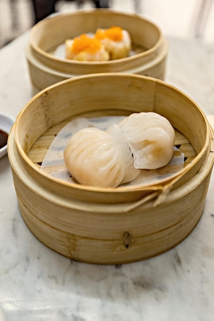 Dim Sum dumplings close up