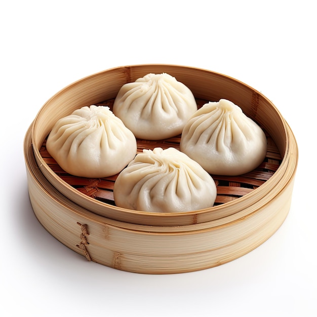 Dimsum op witte achtergrond