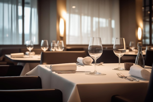 Dine in style tables ready at a large luxury restaurant