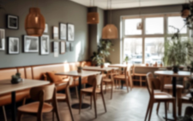 Foto diner wazig of onscherp beeld van coffeeshop of cafetaria voor gebruik als achtergrond
