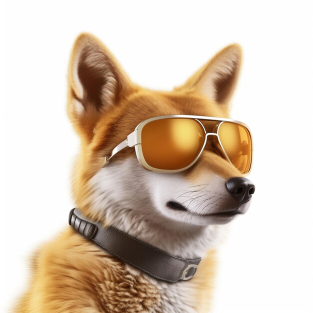 Dingo met zonnebril Generatieve AI