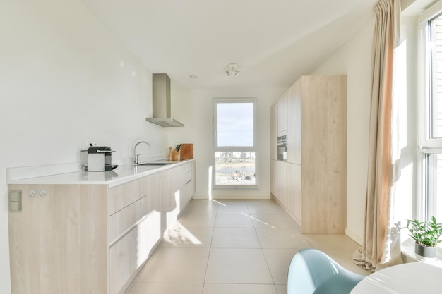 Dining area of contemporary kitchen