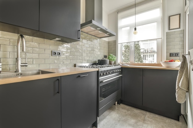 Dining area of contemporary kitchen