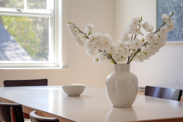 Dining Area Plain Table Single Flower Vase