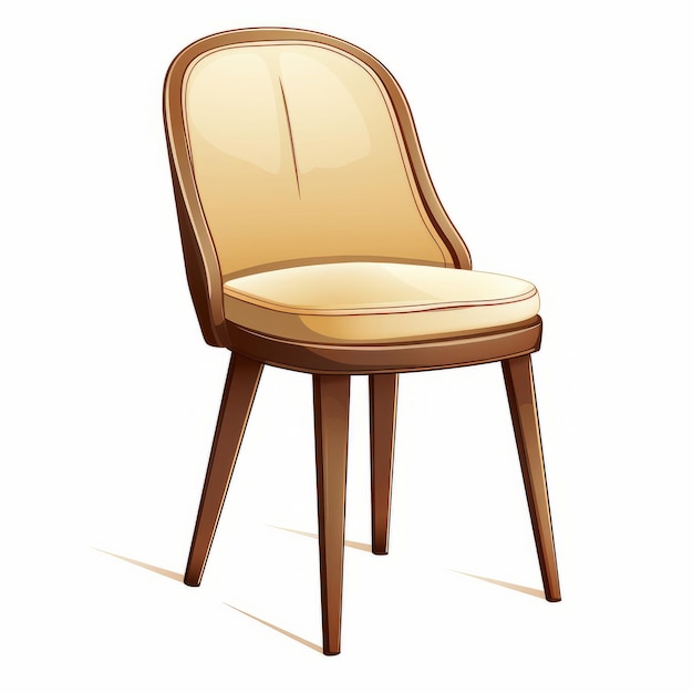 Столовый стул изолирован на белом фоне