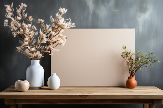 In the Dining Room a blank frame