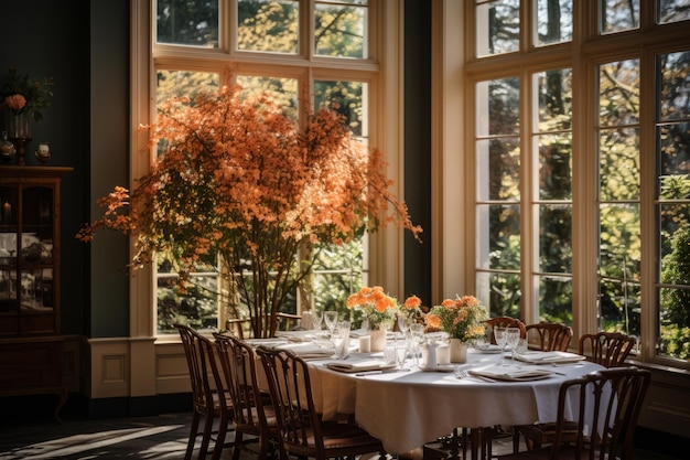 Dining Room Natural Light Generative AI