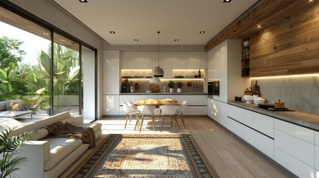 Dining Room With Table and Chairs