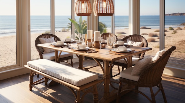 Dining room with a view of the ocean