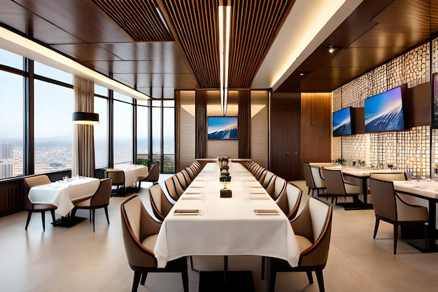 dining room with a view of the ocean