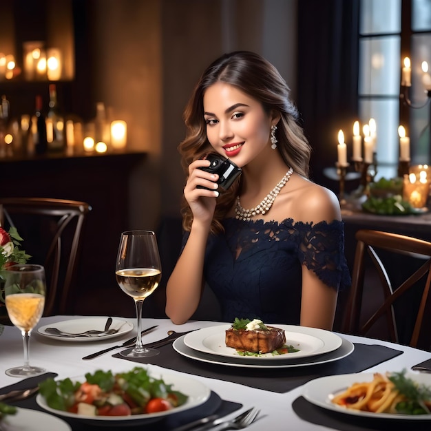 At the dinner party there was a captivating young woman who happened to be a talented photographer