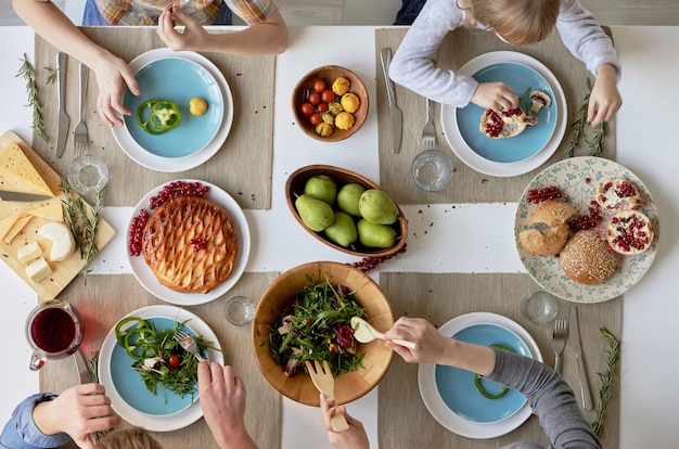 Dinner Table Top View