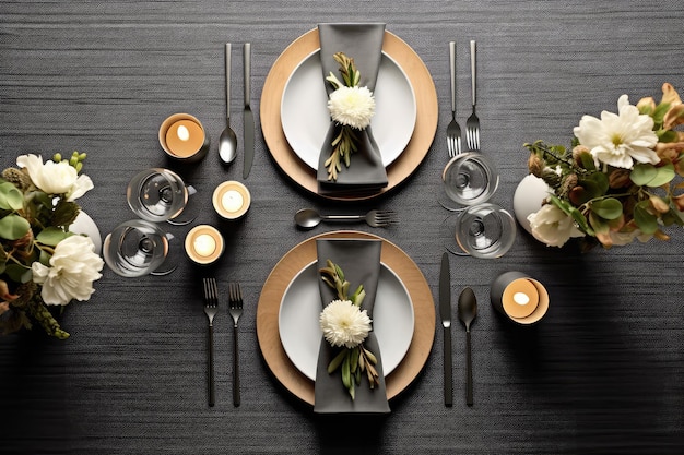 ダイニングテーブル 単純に装飾された家具 プロ 広告 食品 写真