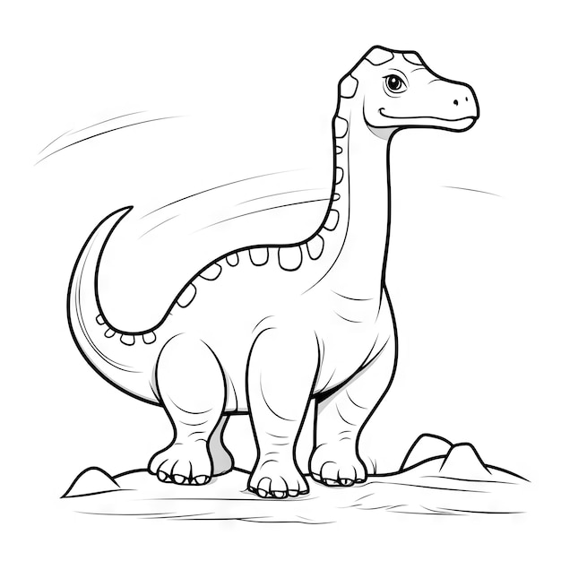 Photo dinosaur coloring page for kids