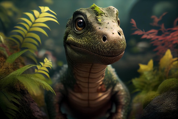 A dinosaur from the movie jurassic park.