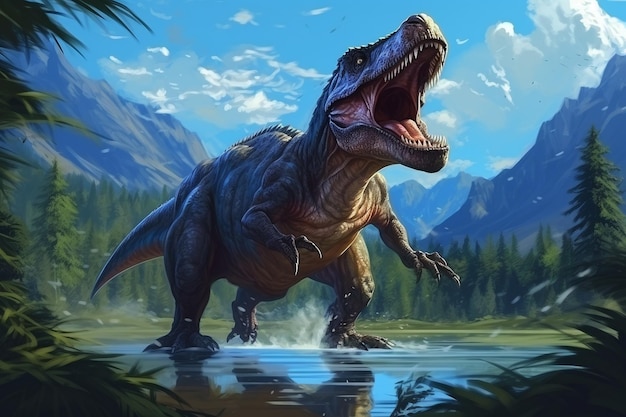 Foto illustrazione di dinosauro