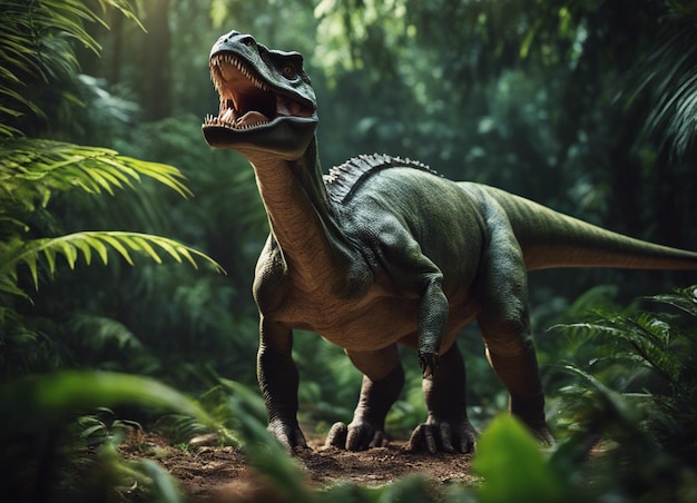 Photo a dinosaur in jungle