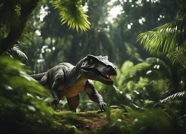 Photo a dinosaur in jungle