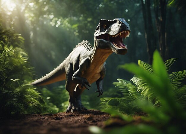 Photo a dinosaur in jungle