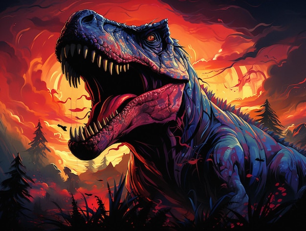 Dinosaur Majesty A Stunning 3D Rendering