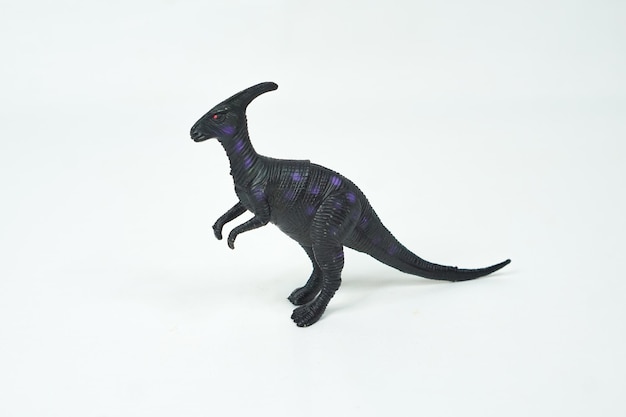 Dinosaur. plastic rubber toy isolated on white.