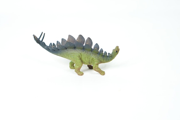 Dinosaur. plastic rubber toy isolated on white.