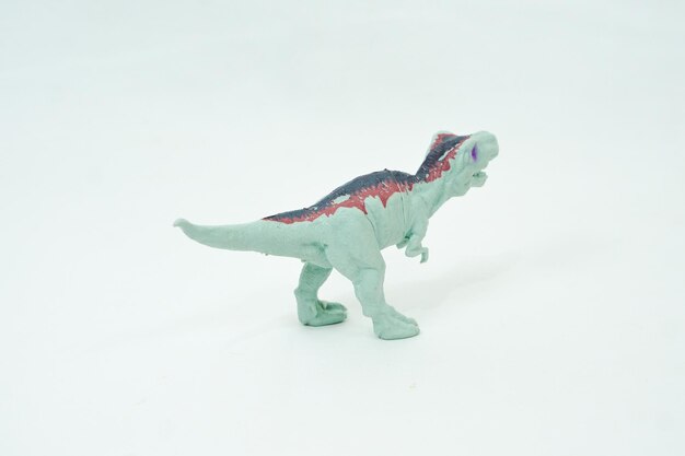 Dinosaur. plastic rubber toy isolated on white.