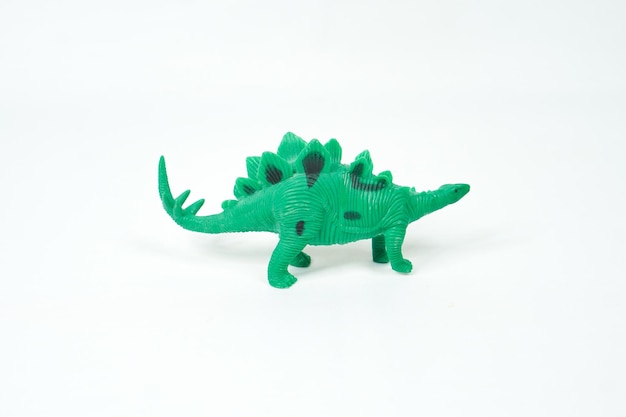 Dinosaur. plastic rubber toy isolated on white.