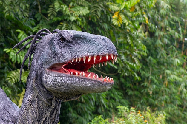 A dinosaur replica in Merapi Park Yogyakarta Indonesia