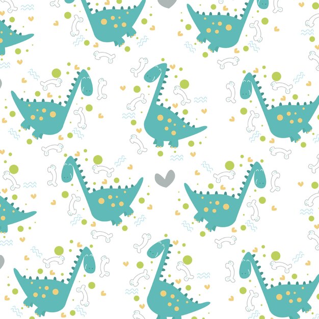 Photo dinosaur seamless pattern dinosaur seamless pattern design dinosaur seamless pattern background