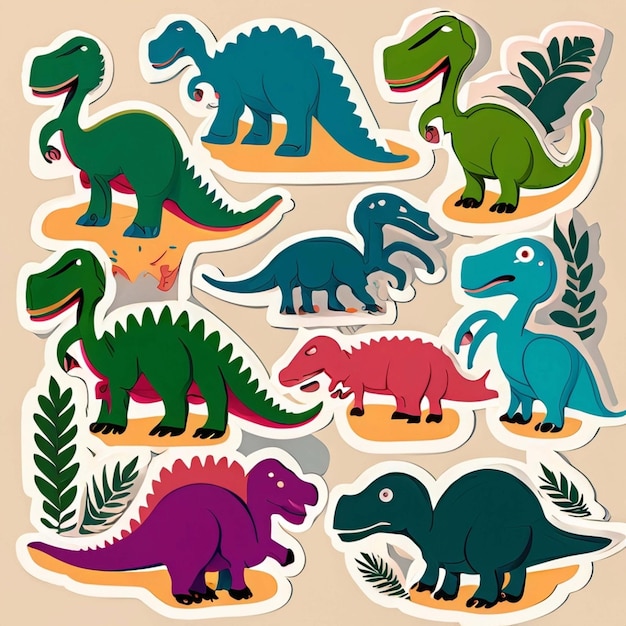 Photo dinosaur stickers